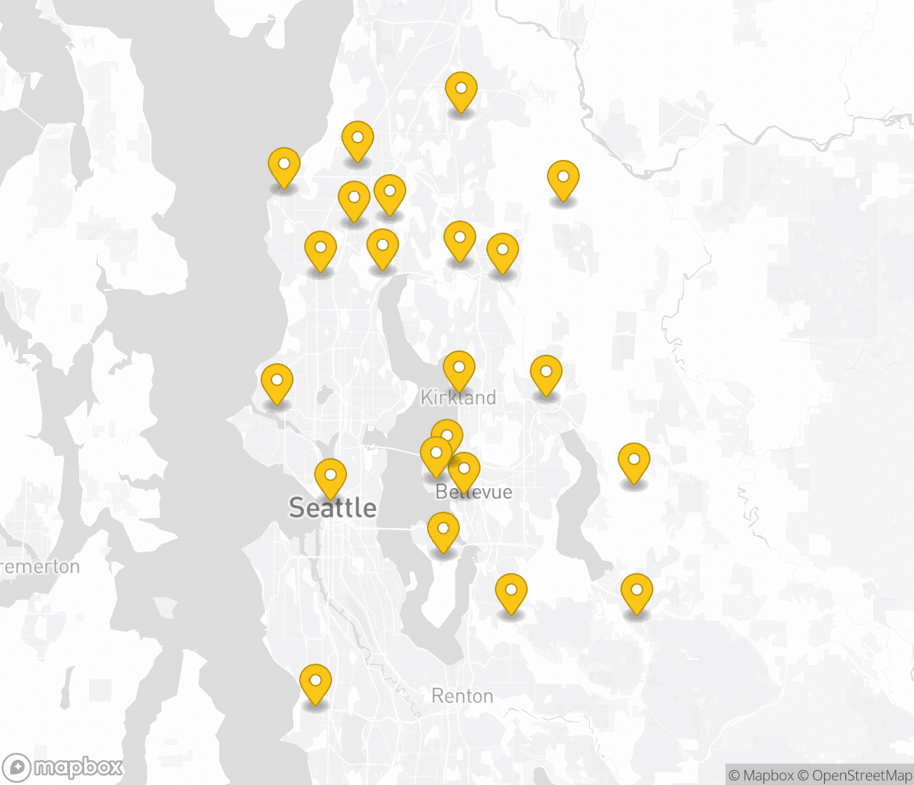 Map of our King and Snohomish County service area